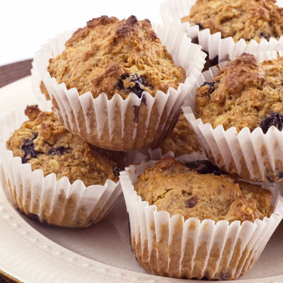 Oatmeal Blueberry Muffins (Gluten-free, dairy-free, refined sugar-free)